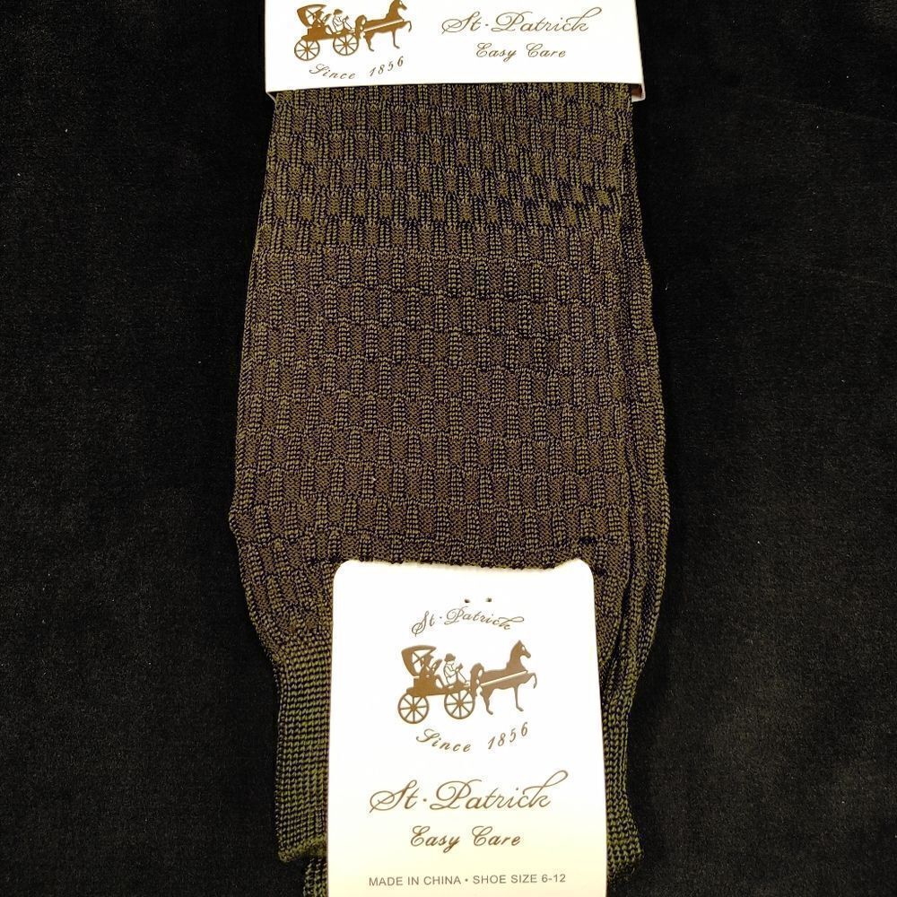 MEN'S ST. PATRICK SILKY DRESS SOCKS FASHION COLORS.